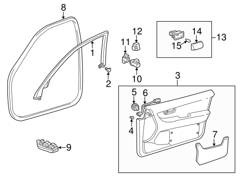 LS430 INTERIOR TRIM - FRONT DOOR