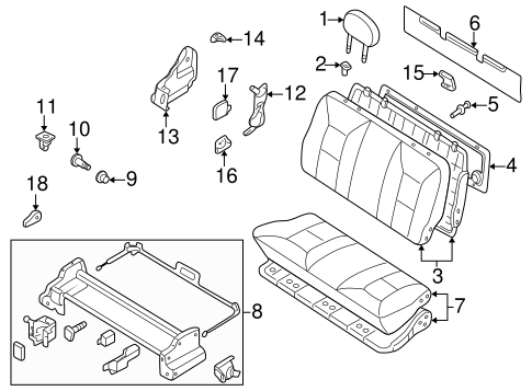 Quest REAR SEAT COMPONENTS 4