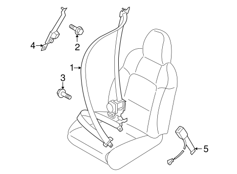 B9 Tribeca FRONT SEAT BELTS