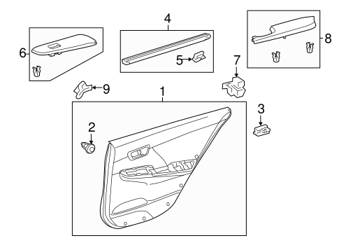 Camry INTERIOR TRIM - REAR DOOR 2