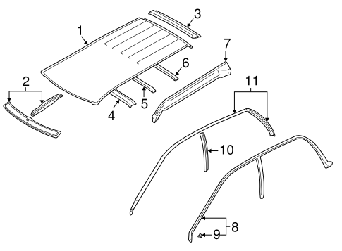 Forester EXTERIOR TRIM - ROOF