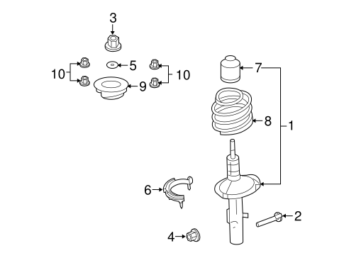 2009 Ford Taurus Spring 8G1Z-5310-F 2009 Ford Taurus Spring 8G1Z-5310-F