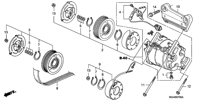 TSX SEDAN A / C COMPRESSOR
