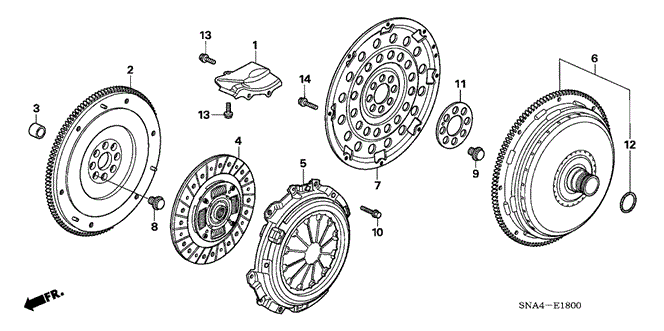 CIVIC SEDAN CLUTCH - TORQUE CONVERTER (1.8L)