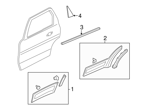 Escape EXTERIOR TRIM - REAR DOOR