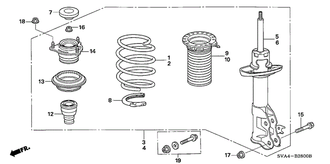 CHASSIS/FRONT SHOCK ABSORBER for 2006 Honda CIVIC COUPE #1