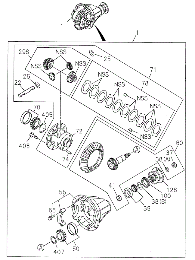 CHASSIS/REAR FINAL DRIVE for 1998 Acura SLX #1