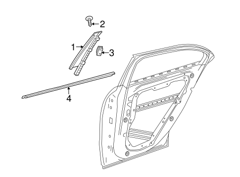 GLA250 EXTERIOR TRIM - REAR DOOR