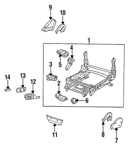 Land Cruiser POWER SEAT TRACKS & COMPONENTS