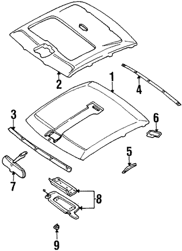 M30 INTERIOR TRIM - ROOF