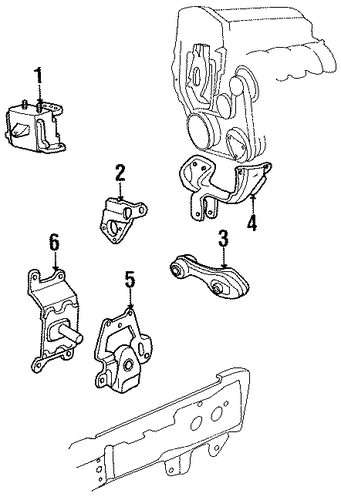 Cavalier ENGINE & TRANS MOUNTING 2