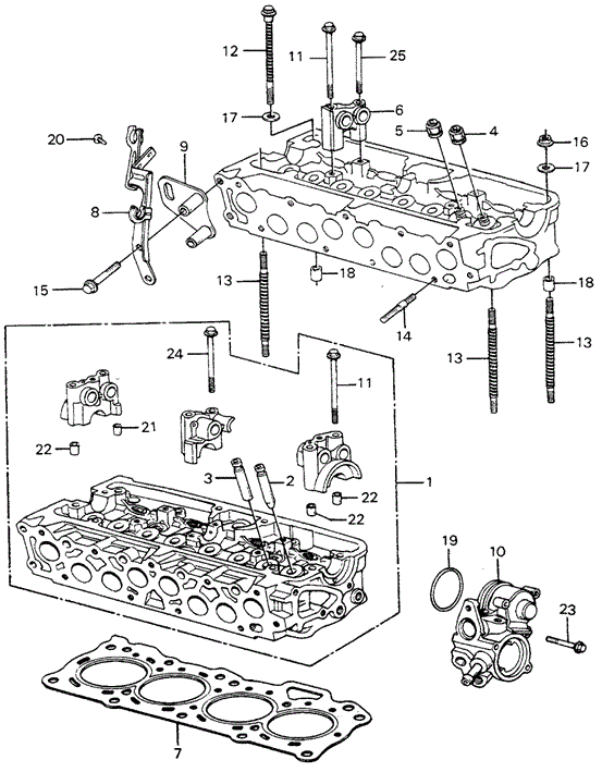 ENGINE/CYLINDER HEAD (4) for 1982 Honda CIVIC HATCHBACK #1