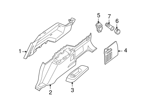 QX56 INTERIOR TRIM - QUARTER PANELS