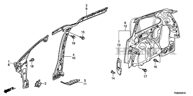 BODY / AIR CONDITIONING/INNER PANEL (1) for 2012 Honda ODYSSEY #1