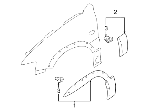 Tribute EXTERIOR TRIM - FENDER