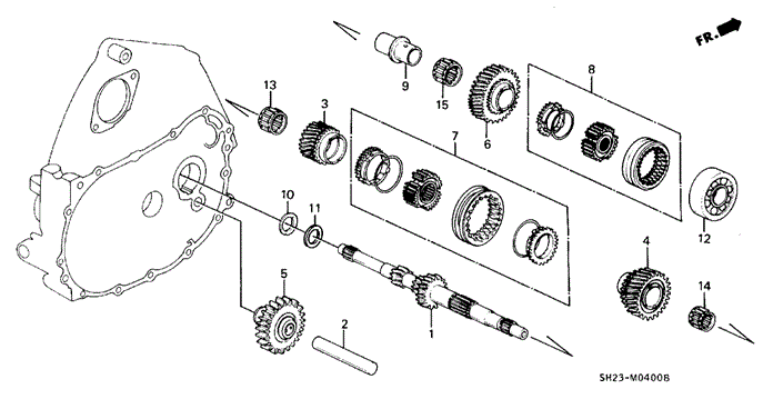 TRANSMISSION - MANUAL/MT MAINSHAFT for 1990 Honda CRX #1