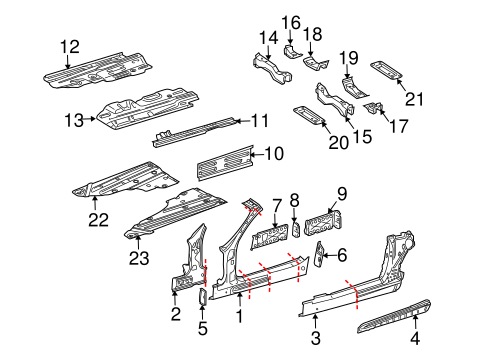 SLK280 FLOOR & RAILS