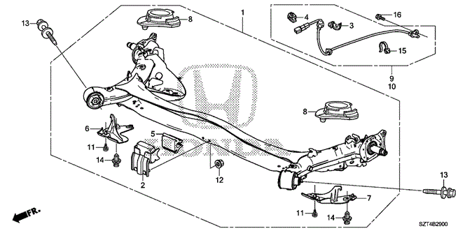CHASSIS/REAR AXLE for 2011 Honda CR-Z #1