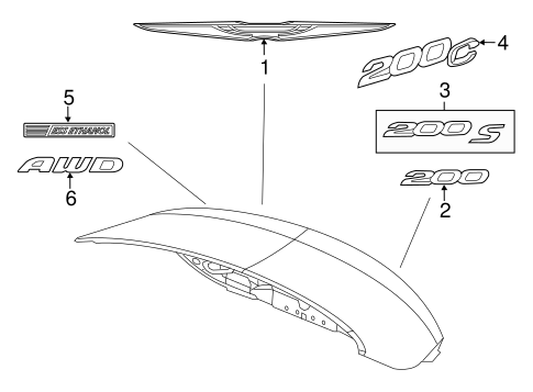 200 EXTERIOR TRIM - TRUNK