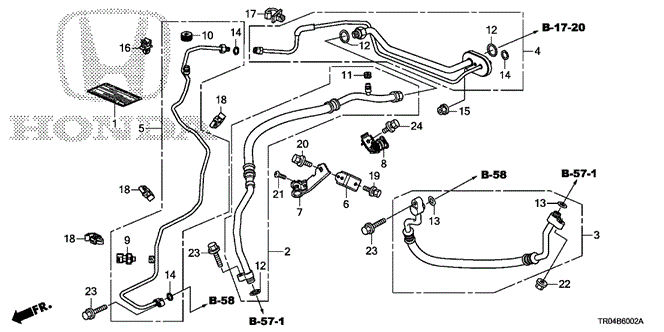 CIVIC SEDAN A / C HOSES - PIPES (2.4L)