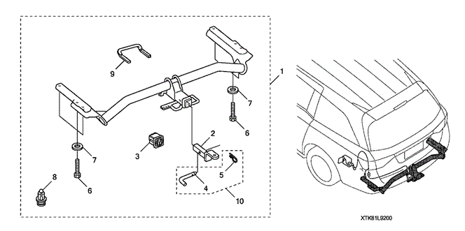 ACCESSORIES/TRAILER HITCH for 2012 Honda ODYSSEY #1