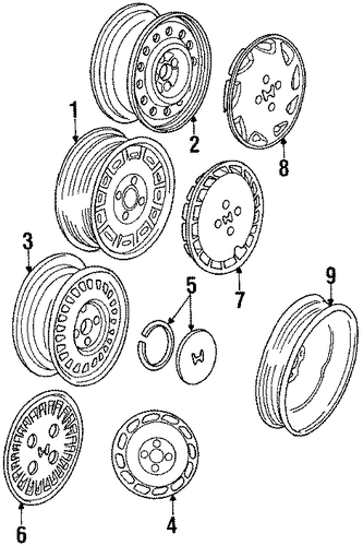 1987 Honda ACCORD SEDAN DISK, WHEEL (13X5J) (KANAI) - (42700SF1J81) 1987 Honda ACCORD SEDAN DISK, WHEEL (13X5J) (KANAI) - (42700SF1J81)