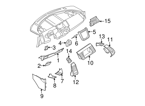 Murano INSTRUMENT PANEL COMPONENTS