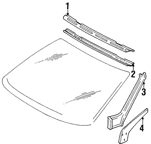 Cabriolet WINDSHIELD HEADER & COMPONENTS