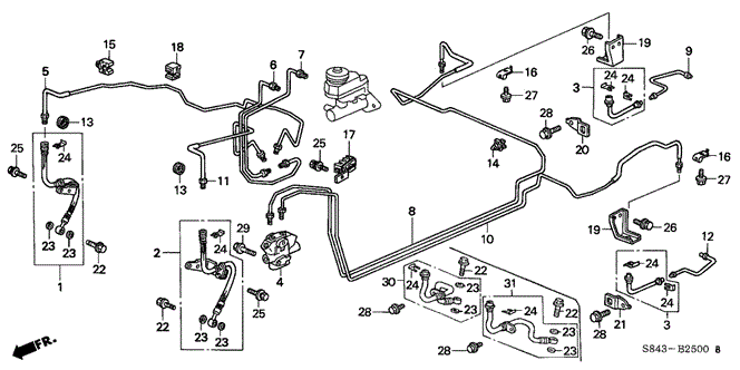CHASSIS/BRAKE LINES for 2001 Honda ACCORD SEDAN #1