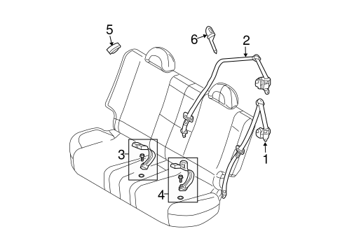 Aveo5 REAR SEAT BELTS