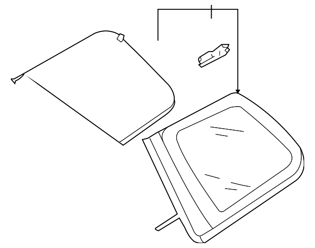 7L6-845-297-AJ Деталь QTR GLASS, LEFT