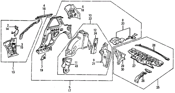 BODY / AIR CONDITIONING/INNER PANEL for 1983 Honda PRELUDE #1