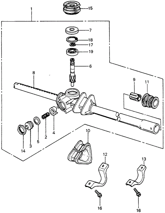CHASSIS/STEERING GEAR BOX for 1981 Honda CIVIC HATCHBACK #1