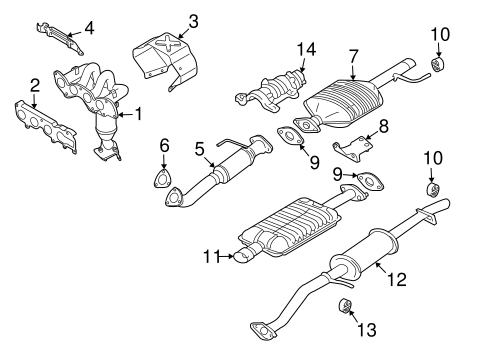 Tribute EXHAUST COMPONENTS