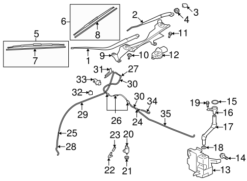 Outlander WIPER & WASHER COMPONENTS