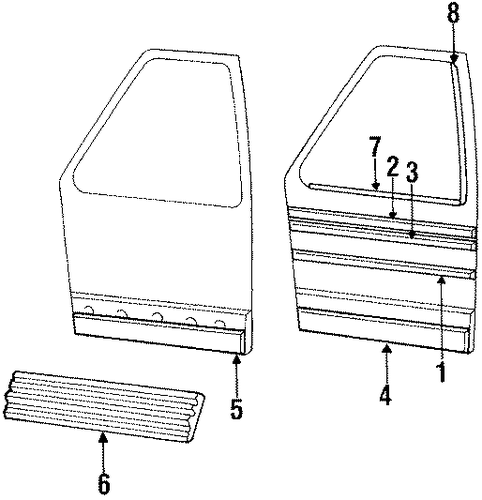 Grand Caravan EXTERIOR TRIM - DOOR