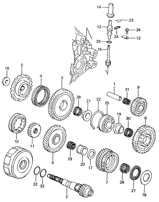 TRANSMISSION - HONDAMATIC/AT COUNTERSHAFT for 1982 Honda CIVIC SEDAN #1