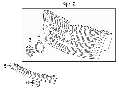 Escalade ESV GRILLE & COMPONENTS 3