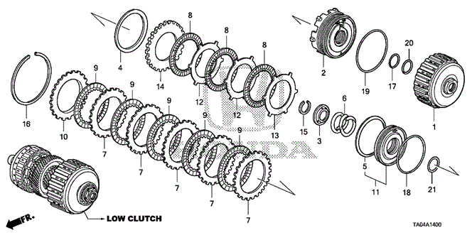 TRANSMISSION - AUTOMATIC/AT CLUTCH (LOW) (V6) for 2010 Honda ACCORD SEDAN #1