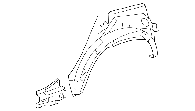 61632-0E901 Деталь OUTER WHEELHOUSE, LEFT