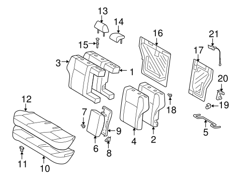 Corolla REAR SEAT COMPONENTS