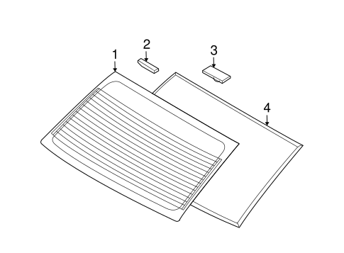 Elantra GLASS & HARDWARE - BACK