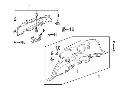 Endeavor INTERIOR TRIM - QUARTER PANELS