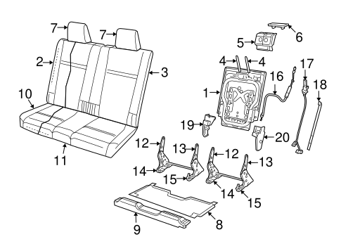 Journey REAR SEAT COMPONENTS 6
