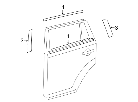 xB EXTERIOR TRIM - REAR DOOR