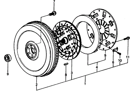 ENGINE/MT CLUTCH - FLYWHEEL for 1978 Honda CIVIC 1200 COUPE #1