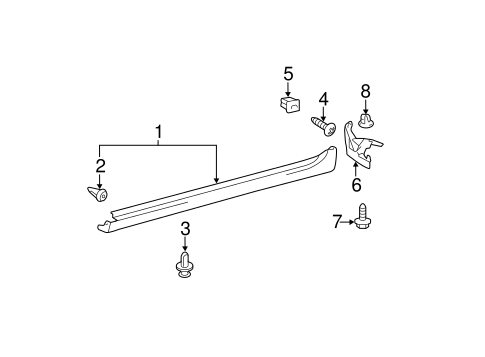Camry EXTERIOR TRIM - PILLARS