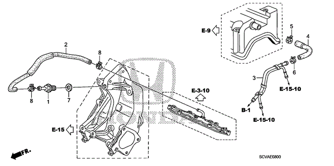 ENGINE/PCV TUBE for 2007 Honda ELEMENT #1