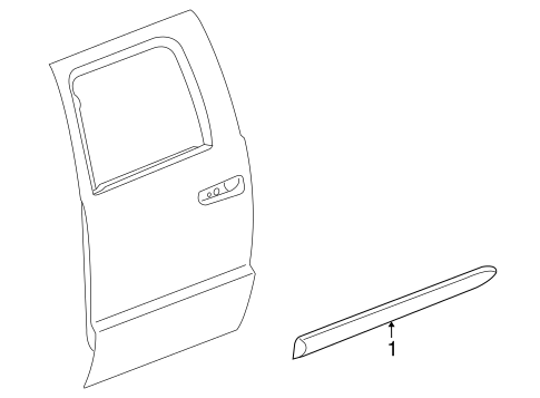 Raider EXTERIOR TRIM - REAR DOOR 2