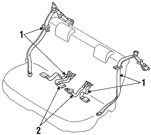 Escort REAR SEAT BELTS